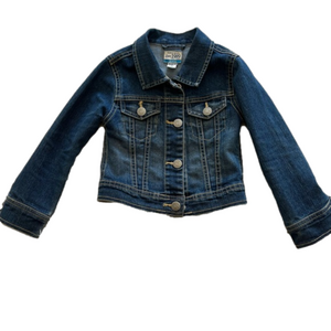 Jean Jacket 1989 Size 4 Girls blue denim button up